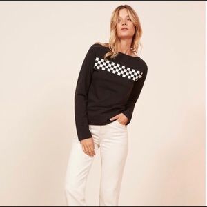 Reformation sailor Farina checkered tee